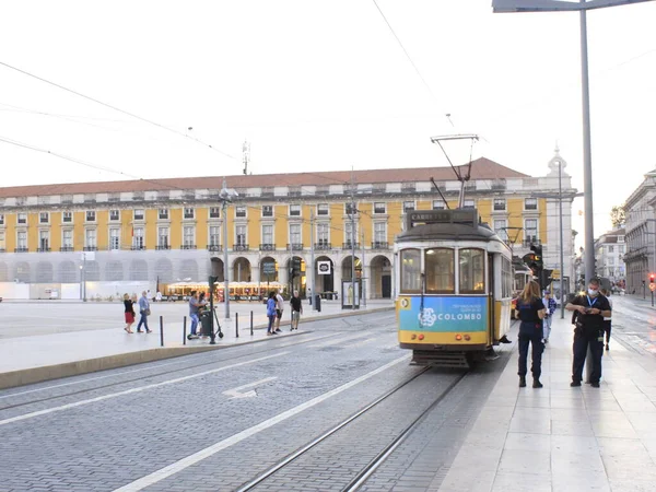 Comercio Platz Lissabon Juli 2021 Lissabon Portugal Intensive Bewegung Auf — Stockfoto