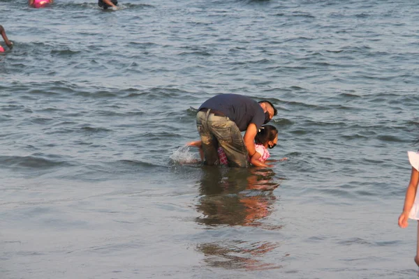 Crowded Coney Island Beach Brooklyn Juillet 2021 Coney Island Brooklyn — Photo