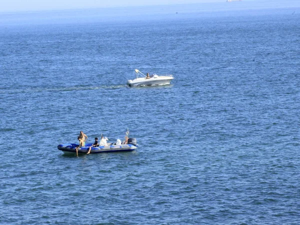 Meerblick Zwischen Sao Pedro Und Sao Joao Estoril Cascais Juli — Stockfoto