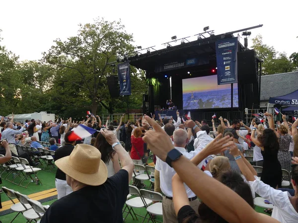 Bastille Day New York Style Juli 2021 Summer Stage Central — Stockfoto