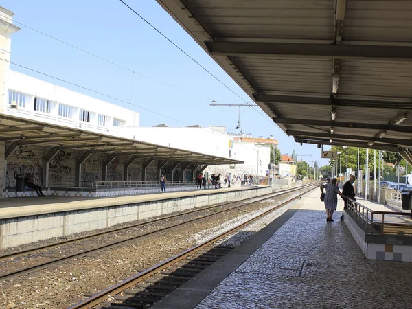 Juli 2021 Cascais Portugal Bewegung Bahnhof Parede Bezirk Cascais Der — Stockfoto