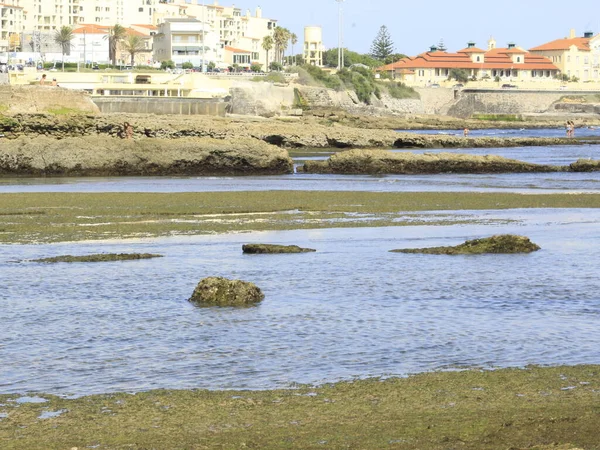 Parede Beach Cascais July 2021 Cascais Portugal Movement Bathers Parede — Stock Photo, Image