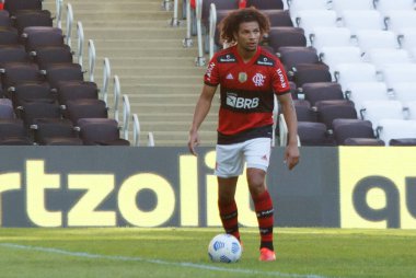 (Brezilya Futbol Şampiyonası: Flamengo ve Sao Paulo. 25 Temmuz 2021, Rio de Janeiro, Brezilya: Brezilya 'nın Rio de Janeiro şehrinde düzenlenen Brezilya Futbol Şampiyonası' nın 13. turu için geçerli olan Flamengo ile Sao Paulo arasında oynanan futbol maçı.