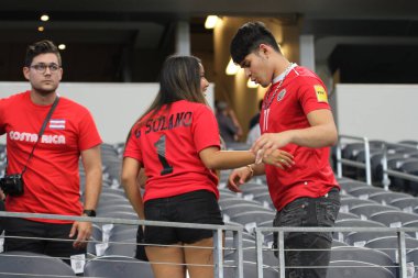 (SPO) Concacaf Gold Cup Quarters finali: Kosta Rika ve Kanada. 25 Temmuz 2021, Dallas, Teksas, ABD: Kosta Rika ile Kanada arasındaki Concacaf Gold Kupası Dallas-Teksas 'taki AT & T stadyumunda oynanan çeyrek final için geçerlidir. 40.000 izleyicinin izlemesi bekleniyor