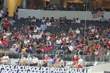 (Concacaf Gold Cup çeyrek finali: ABD Jamaika 'ya karşı. 25 Temmuz 2021, Dallas, Teksas, ABD: Futbol maçı Beetwen USA ve Jamaika çeyrek final için geçerli Concacaf Gold kupası, Dallas-Texas AT & T stadyumunda. 40.000 izleyicinin su altında kalması bekleniyor