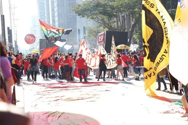 Protester Mot President Jair Bolsonaros Regering Sao Paulo Juli 2021 — Stockfoto