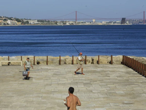 Pohyb Lidí Nádražích Lisabonu Okresu Caixas Července 2021 Lisabon Portugalsko — Stock fotografie