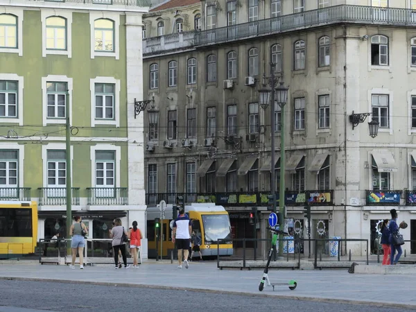 Figueira Platz Lissabon Juli 2021 Lissabon Portugal Bewegung Auf Dem — Stockfoto