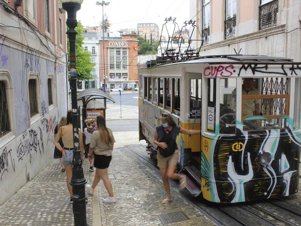 Barrio Alto Uno Los Más Tradicionales Lisboa Julio 2021 Lisboa — Foto de Stock