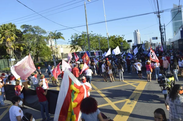 Int Protesto Contra Governo Presidente Bolsonaro Natal Julho 2021 Natal — Fotografia de Stock