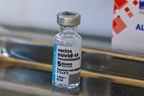 Int Vaccination Mot Covid Ett Tält Paulista Avenue Sao Paulo — Stockfoto