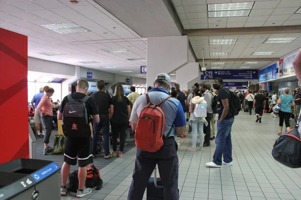 Grand Mouvement Passagers Aéroport Dfw Texas Juillet 2021 Dallas Texas — Photo