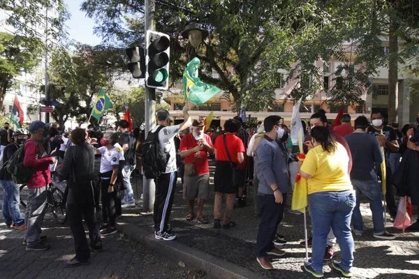 Protesto Contra Governo Bolsonaro Santos Julho 2021 Santos São Paulo — Fotografia de Stock