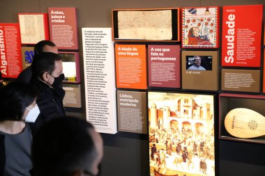 Sao Paulo Valisi yeniden inşa edilmiş Portekizce müzesini sunar. 29 Temmuz 2021, Sao Paulo, Brezilya: Sao Paulo valisi Joao Doria, Sao Paulo 'da düzenlediği basın toplantısında Portekiz Dili Müzesi' nin yeniden inşasını gerçekleştirdi.