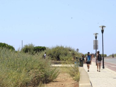Tourist movement in Cascais. July 29, 2021, Cascais, Portugal: Tourist movement in center and on the beaches of Cascais, on coast of Portugal, on Thursday (29), amidst the Coronavirus pandemic.