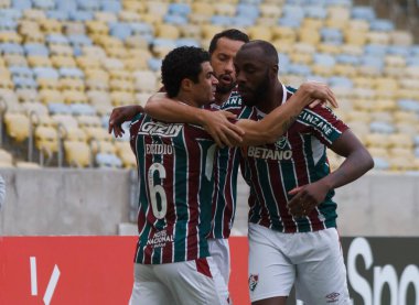 Brazils Cup Round of 16: Fluminense and Criciuma-SC. July 31, 2021, Rio de Janeiro, Brazil: Celebration of the goal scored by Manoel, from Fluminense, during  soccer match between Fluminense and Criciuma, valid for round of 16 of Brazil's So