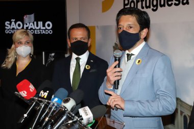 Reopening of the Museum of the Portuguese Language, in Sao Paulo. July 31, 2021, Sao Paulo, Brazil: Reopening of Portuguese Language Museum, located in Luz region, in Sao Paulo, with the presence of Portuguese-speaking heads of state