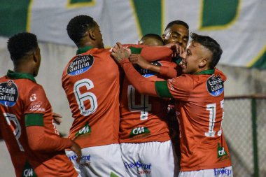  Brazilian Soccer Championship 4th Division: Portuguese and Bangu-RJ. July 31, 2021, Sao Paulo, Brazil: Coach Fernando Marchiori, from Portuguesa, during soccer match between Portuguesa and Bangu, valid for 9th round of first phase of Brazilian 