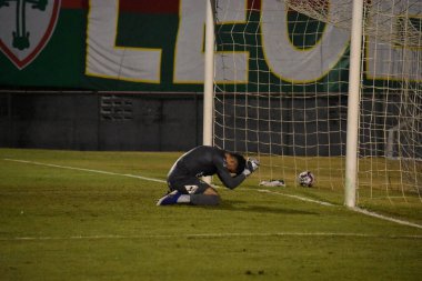  Brazilian Soccer Championship 4th Division: Portuguese and Bangu-RJ. July 31, 2021, Sao Paulo, Brazil: Coach Fernando Marchiori, from Portuguesa, during soccer match between Portuguesa and Bangu, valid for 9th round of first phase of Brazilian 