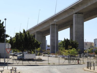 July 30, 2021, Lisbon, Portugal: View of Vasco da Gama Bridge, which connects the districts of Lisbon and Setubal, on Friday (30). 