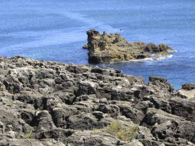 View of Boca do Inferno, one of the most visited tourist spots in Cascais district. Cascais 29, 2021, Cascais, Portugal: View of Boca do Inferno, one of the most visited tourist spots in the Cascais district, on coast of Portugal