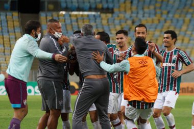 Brazils Cup Round of 16: Fluminense and Criciuma-SC. July 31, 2021, Rio de Janeiro, Brazil: Celebration of the goal scored by Manoel, from Fluminense, during  soccer match between Fluminense and Criciuma, valid for round of 16 of Brazil's So