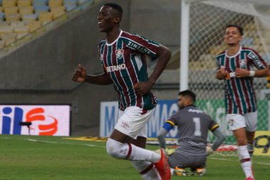 Brazils Cup Round of 16: Fluminense and Criciuma-SC. July 31, 2021, Rio de Janeiro, Brazil: Celebration of the goal scored by Manoel, from Fluminense, during  soccer match between Fluminense and Criciuma, valid for round of 16 of Brazil's So