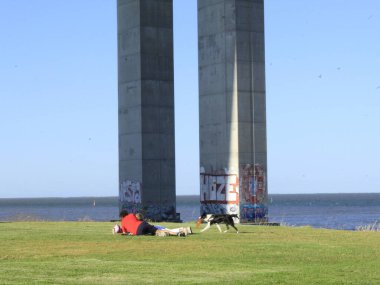 July 30, 2021, Lisbon, Portugal: Movement in Tejo Park, in Lisbon, on Friday (30), amidst the Coronavirus pandemic. The place is well attended as it has a very green area and space for sports. 