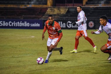  Brazilian Soccer Championship 4th Division: Portuguese and Bangu-RJ. July 31, 2021, Sao Paulo, Brazil: Coach Fernando Marchiori, from Portuguesa, during soccer match between Portuguesa and Bangu, valid for 9th round of first phase of Brazilian 