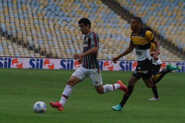 Brazils Cup Round of 16: Fluminense and Criciuma-SC. July 31, 2021, Rio de Janeiro, Brazil: Celebration of the goal scored by Manoel, from Fluminense, during  soccer match between Fluminense and Criciuma, valid for round of 16 of Brazil's So