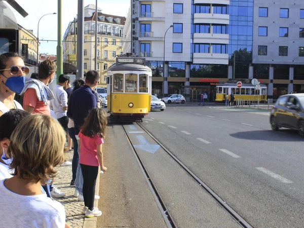 July 2021 Lisbon Portugal Movement People Streets Transport Lisbon Capital — Foto de Stock