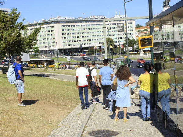 2021 Július Lisszabon Portugália Lisszabon Utcái Vasútállomás — Stock Fotó