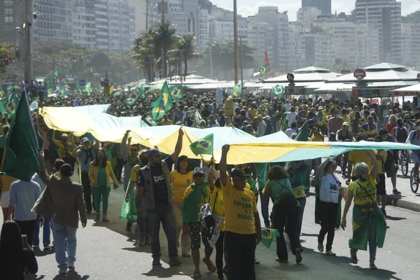 Protest Favor Brazilian President Return Printed Vote Brazil August 2021 —  Fotos de Stock