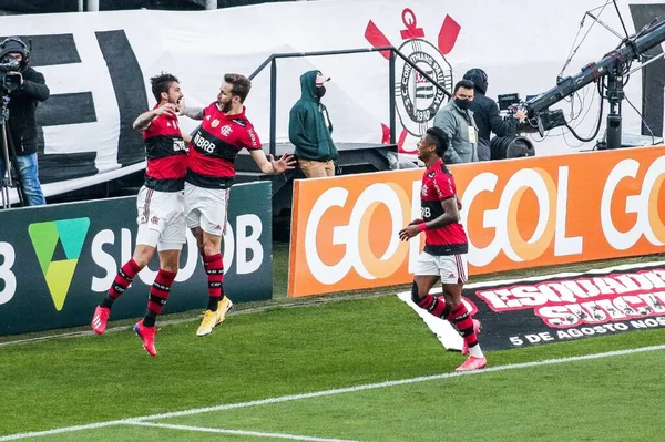 Campeonato Brasileiro Futebol Corinthians Flamengo Agosto 2021 São Paulo Brasil — Fotografia de Stock