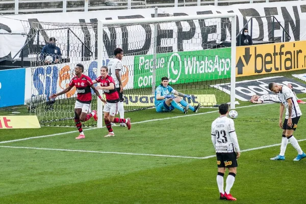 Campeonato Brasileiro Futebol Corinthians Flamengo Agosto 2021 São Paulo Brasil — Fotografia de Stock