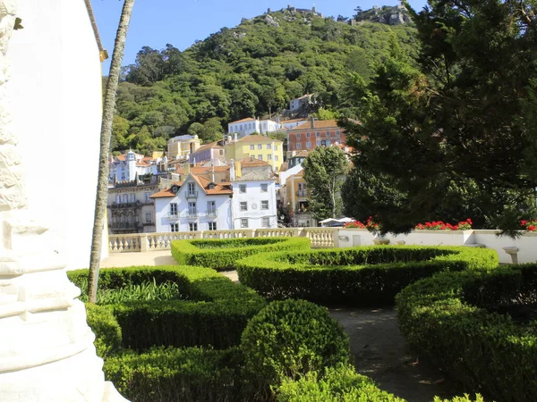 Vista Los Jardines Del Palacio Nacional Sintra Portugal Agosto 2021 —  Fotos de Stock