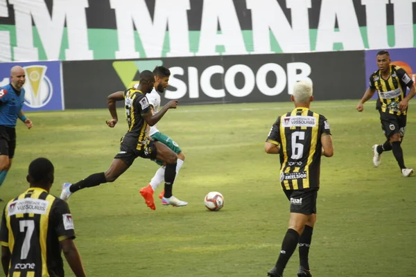 Spo Braziliaans Kampioenschap Voetbal Divisie Manaus Volta Redonda Augustus 2021 — Stockfoto