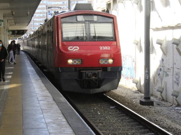 Int Circulation Des Personnes Transport Entre Lisbonne Sintra Août 2021 — Photo