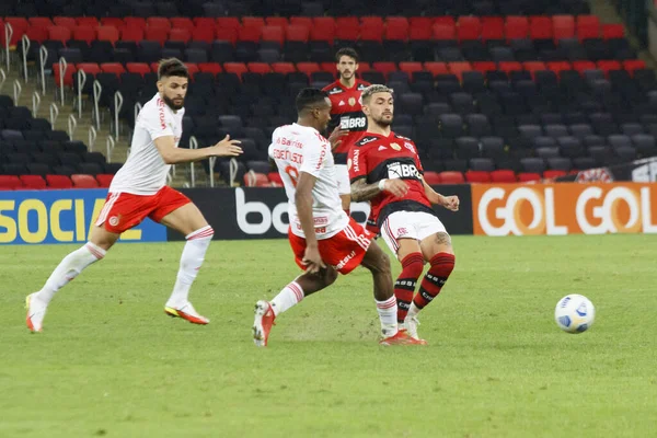 Spo Brezilya Futbol Şampiyonası Flamengo International Ağustos 2021 Rio Janeiro — Stok fotoğraf