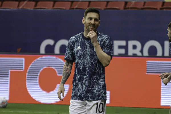 Barcelone Annonce Départ Joueur Lionel Messi Août 2021 Brésil Messi — Photo