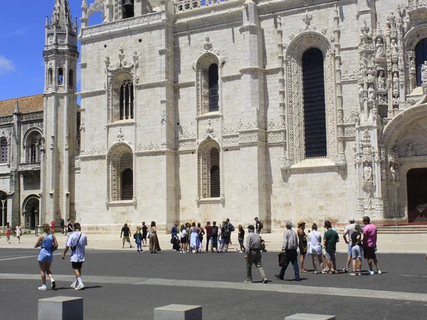 Agosto 2021 Lisboa Portugal Movimento Entre Praça Comércio Bairro Belém — Fotografia de Stock