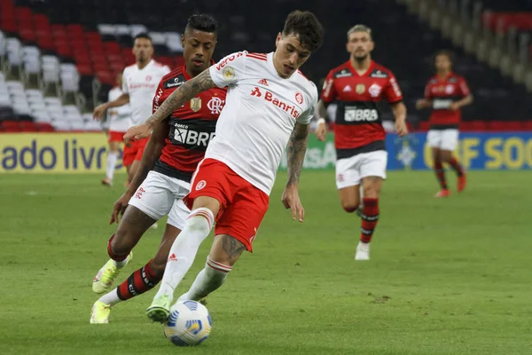 Spo Brasilianische Fußballmeisterschaft Flamengo Und International August 2021 Rio Janeiro — Stockfoto