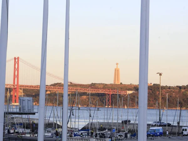 Августа 2021 Года Лисбон Португалия Движение Между Комерческой Площадью Кварталом — стоковое фото
