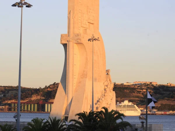 August 2021 Lissabon Portugal Bewegung Zwischen Comercio Platz Und Belem — Stockfoto