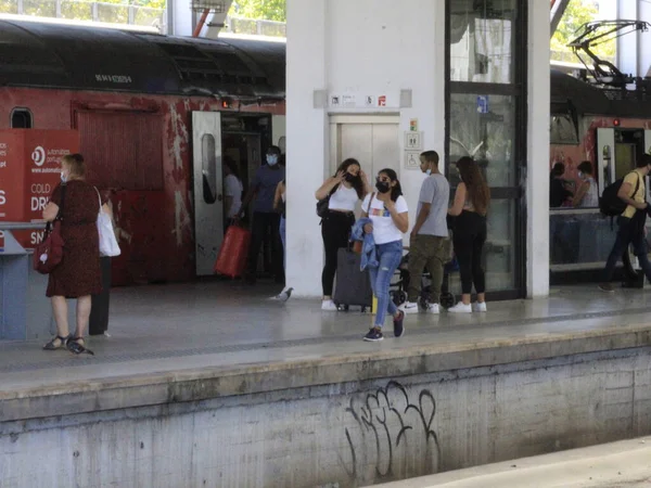 Int Κυκλοφορία Προσώπων Στις Μεταφορές Μεταξύ Λισσαβώνας Και Σίντρα Αυγούστου — Φωτογραφία Αρχείου