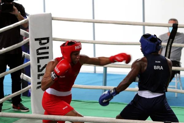 Boxning Brasiliansk Boxer Hebert Conceicao Augusti 2021 Rio Janeiro Brasilien — Stockfoto