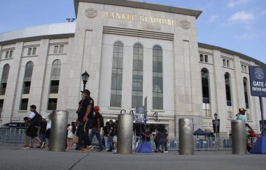 11 Ağustos 2021, Bronx New York, ABD: NYCFC ve Pumas UNAM arasındaki futbol maçı New York 'taki Yankee Stadyumu' nda oynanan 2021 Lig Kupası çeyrek finalleri için geçerlidir.