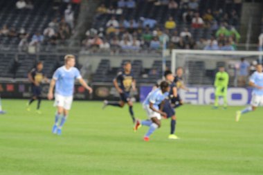 2021 Lig Kupası Çeyrek Finali: NYCFC Pumas 'a karşı. 11 Ağustos 2021, Bronx New York, ABD: NYCFC ve Pumas UNAM arasındaki futbol maçı New York 'taki Yankee Stadyumu' nda oynanan 2021 Lig Kupası çeyrek finalleri için geçerlidir., 