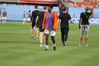 2021 Lig Kupası Çeyrek Finali: NYCFC Pumas 'a karşı. 11 Ağustos 2021, Bronx New York, ABD: NYCFC ve Pumas UNAM arasındaki futbol maçı New York 'taki Yankee Stadyumu' nda oynanan 2021 Lig Kupası çeyrek finalleri için geçerlidir., 