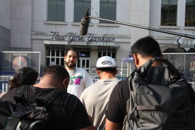 11 Ağustos 2021, Bronx New York, ABD: NYCFC ve Pumas UNAM arasındaki futbol maçı New York 'taki Yankee Stadyumu' nda oynanan 2021 Lig Kupası çeyrek finalleri için geçerlidir.